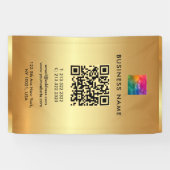 Banderoles Votre logo QR Code Marque extérieure Vertical Faux (Horizontal)