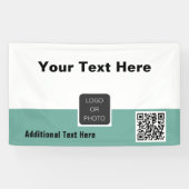 Banderoles Votre logo QR code Simple Minimal Business Banner (Horizontal)