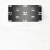 Banderoles Votre logo simple répétitif | Dégradé noir et gris (Insitu)