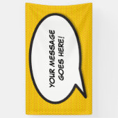 Banderoles Votre message Voix Bubble Amusant Retro Comique Li (Vertical)