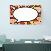 Banderoles Votre message Voix Bubble Amusant Retro Comique Li (Salon professionnel)