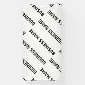 Banderoles Votre Motif de nom d'entreprise | Noir et blanc (Verticale)