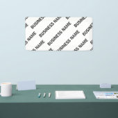 Banderoles Votre Motif de nom d'entreprise | Noir et blanc (Salon professionnel)