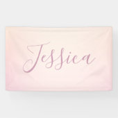 Banderoles Votre nom | Elegant Script Soft Ombre (Horizontal)