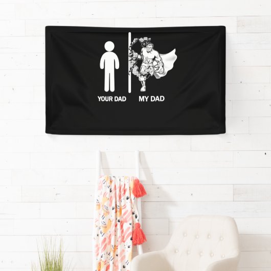 Banderoles Votre papa Mon papa Fête des pères 2022 (En situation)