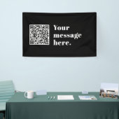 Banderoles Votre propre code QR téléchargé & Texte Rétro Modi (Salon professionnel)