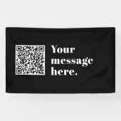 Banderoles Votre propre code QR téléchargé & Texte Rétro Modi (Horizontal)