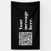 Banderoles Votre propre code QR téléchargé & Texte Rétro Modi (Vertical)