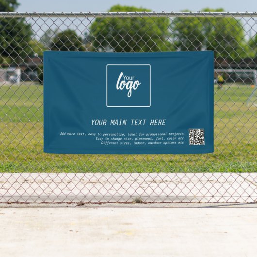 Banderoles Votre propre logo d'entreprise Unique Code QR pers (En situation)