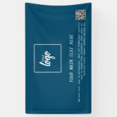 Banderoles Votre propre logo d'entreprise Unique Code QR pers (Vertical)