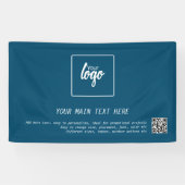Banderoles Votre propre logo d'entreprise Unique Code QR pers (Horizontal)