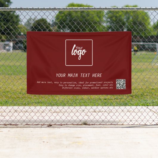 Banderoles Votre propre logo d'entreprise Unique Code QR pers (En situation)