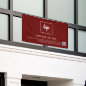 Banderoles Votre propre logo d'entreprise Unique Code QR pers (Bâtiment extérieur)
