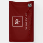 Banderoles Votre propre logo d'entreprise Unique Code QR pers (Vertical)