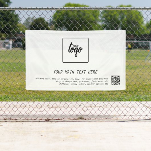Banderoles Votre propre logo d'entreprise Unique Code QR pers (En situation)