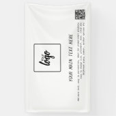 Banderoles Votre propre logo d'entreprise Unique Code QR pers (Vertical)