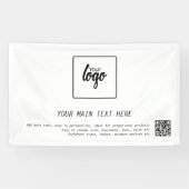 Banderoles Votre propre logo d'entreprise Unique Code QR pers (Horizontal)