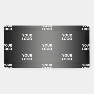Banderoles Votre simple logo répétitif   Gradient noir et gri