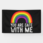 Banderoles Vous Êtes En Sécurité Avec Moi Le Mois De La Fiert (Horizontal)