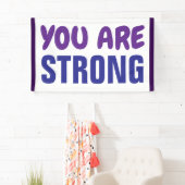 Banderoles Vous êtes Forte Violet Bleu Persist Encourageur (En situation)