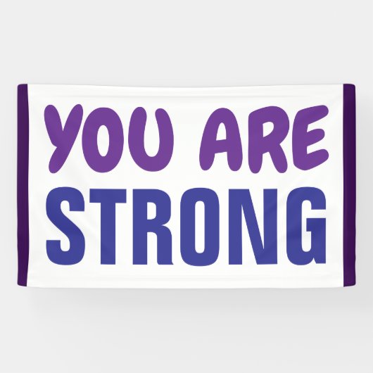 Banderoles Vous êtes Forte Violet Bleu Persist Encourageur (Horizontal)