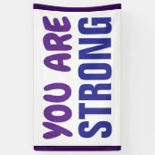 Banderoles Vous êtes Forte Violet Bleu Persist Encourageur (Vertical)