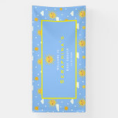 Banderoles Vous Êtes Mon Baby shower Sunshine Bleu & Jaune (Verticale)