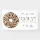 Banderoles Vous êtes My Everything Bagel Foodie Wedding Favor (Horizontal)