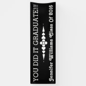 Banderoles Vous L'Avez Fait Diplômé (Vertical)