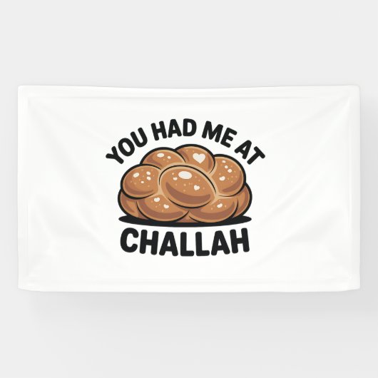 Banderoles Vous m'aviez eu à Challah Juif Juif Hanoukka (Horizontal)