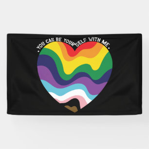 Banderoles Vous pouvez être vous-même avec moi LGBT Transgenr
