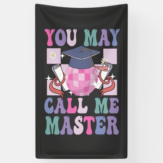 Banderoles Vous pouvez m'appeler Master Funny 2024 Graduation (Vertical)