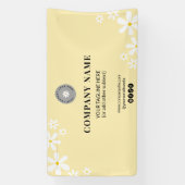 Banderoles Voyage à la frontière de la marguerite jaune clair (Verticale)