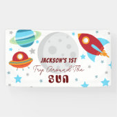 Banderoles Voyage dans l'espace autour du soleil 1er annivers (Horizontal)