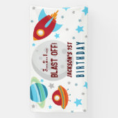 Banderoles Voyage dans l'espace autour du soleil 1er annivers (Verticale)