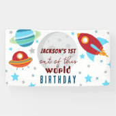 Banderoles Voyage dans l'espace autour du soleil 1er annivers (Horizontal)