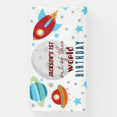 Banderoles Voyage dans l'espace autour du soleil 1er annivers (Verticale)