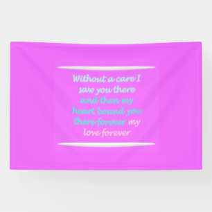 Banderoles Vrai romance poème motif rose
