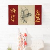 Banderoles W Buffalo Enfants Chinois Ox Année 2021 Vertical B (En situation)