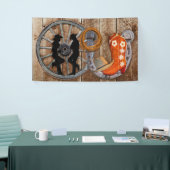 Banderoles Wagon Wheel Western Cowboy (Salon professionnel)