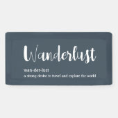 Banderoles Wanderlust définition blanc gris bleu couleur (Horizontal)