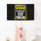 Banderoles Warning Sign Rock Tumbling Shirt Gem Lapidary (En situation)