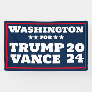Banderoles Washington pour Trump Vance 2024
