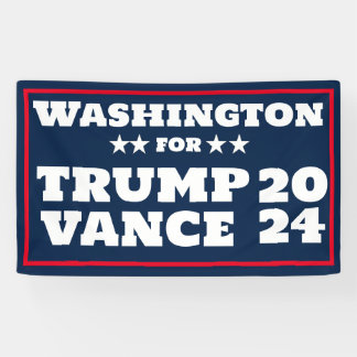 Banderoles Washington pour Trump Vance 2024