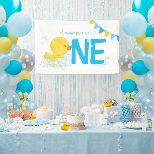 Banderoles Watercolor Duck Oh Quel Amusement D'Être Une Parti