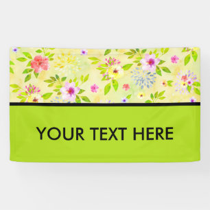 Banderoles Watercolor Flowers seamless pattern I + your ideas