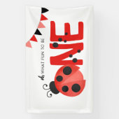 Banderoles Watercolor Ladybug Oh Quel Amusement D'Être Un Par (Verticale)