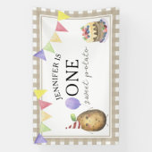 Banderoles Watercolor Potato 1st birthday (Verticale)