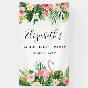 Banderoles Watercolor Tropical Floral Bachelorette Party