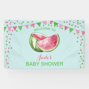 Banderoles Watermelon Baby shower Aqua Turquoise Turquoise